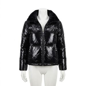 NEW RAMY BROOK beatrice reversible puffer coat in black / gold